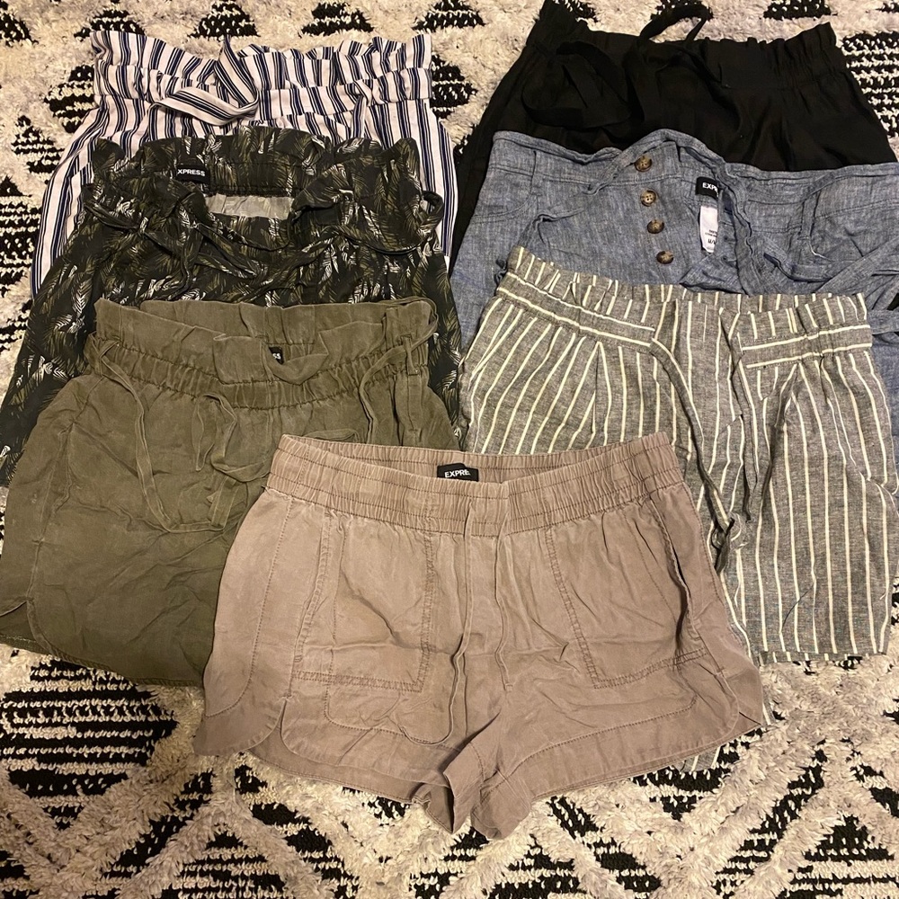 EXPRESS Short Bundle (7 total pairs, 6 high waisted, 1 mid rise)
